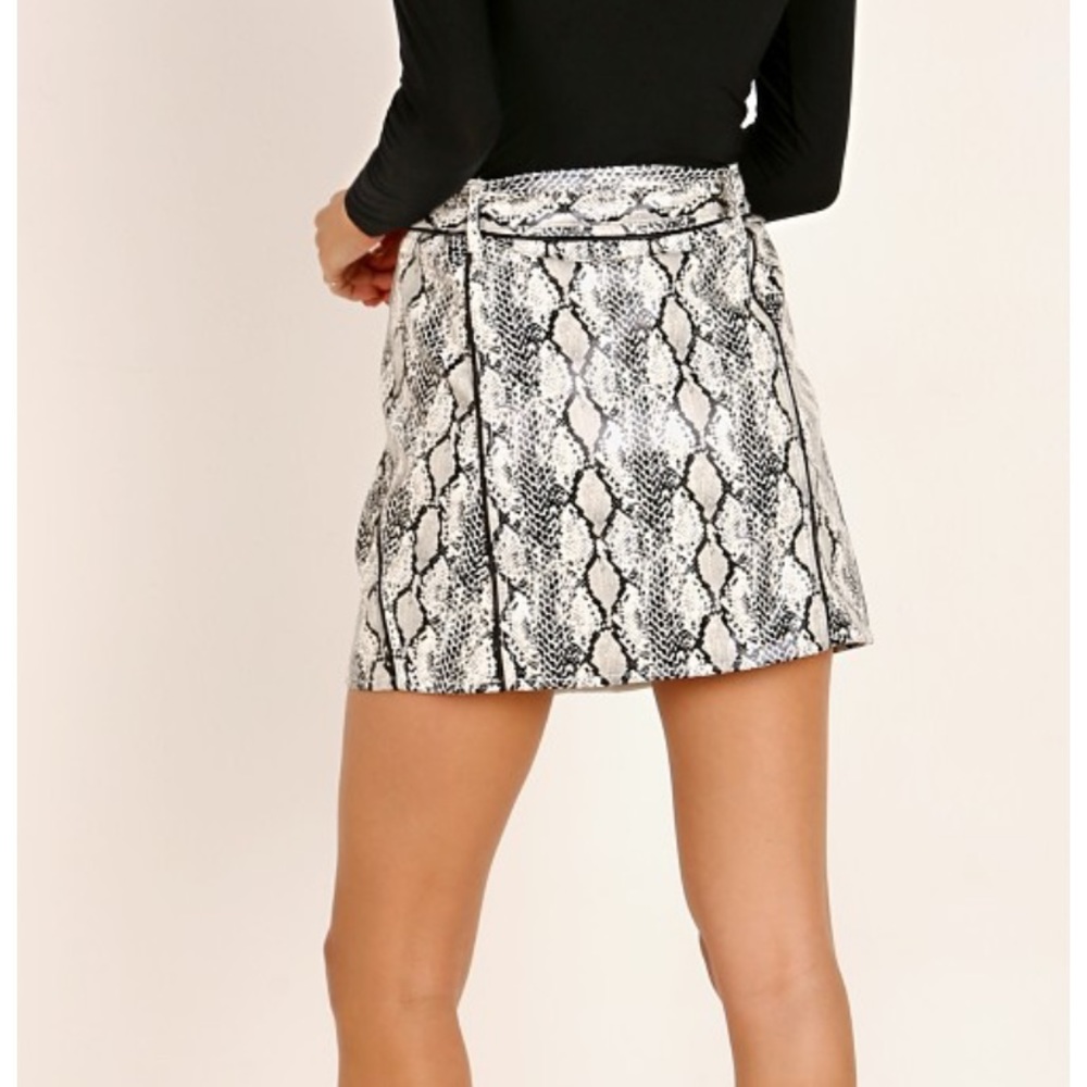 For Love & Lemons Snake Print Skirt - Picture 7 of 7